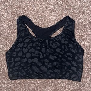 Nike leopard print swoosh sports bra